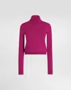 Dolce & Gabbana Wool Turtle-neck Sweater In Ciclamino 2