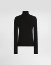 Dolce & Gabbana Wool Turtleneck Pullover In Black