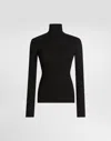 Dolce & Gabbana Wool Turtleneck Pullover In Black