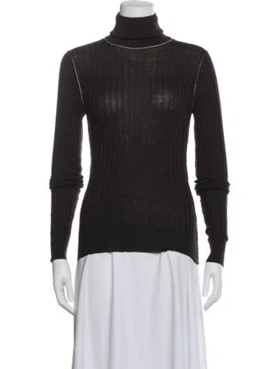 Pre-owned Dolce & Gabbana Wool Turtleneck Sweater In Brown