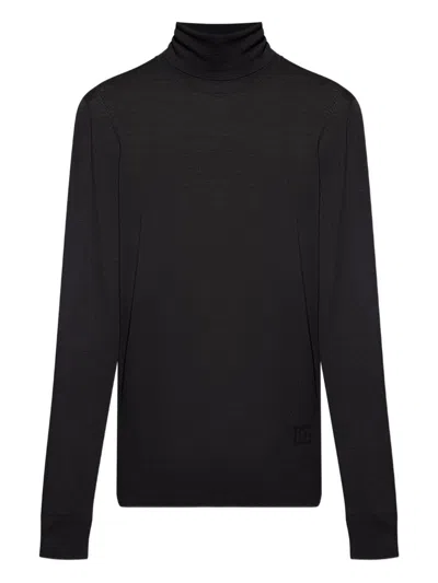Dolce & Gabbana Wool Turtleneck Sweater Dolce E Gabbana In Black