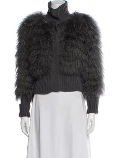 Pre-owned Dolce & Gabbana Wool Turtleneck Sweater In Gray