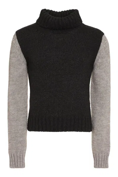 Dolce & Gabbana Alpaca Blend Turtleneck Sweater In Multi