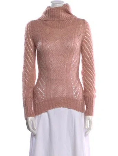 Pre-owned Dolce & Gabbana Wool Turtleneck Sweater In Pink