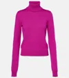 Dolce & Gabbana Turtleneck Wool Sweater In Purple