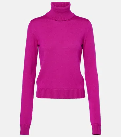 Dolce & Gabbana Wool Turtleneck Sweater In Purple