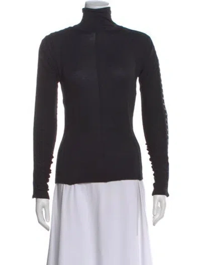 Pre-owned Dolce & Gabbana Wool Turtleneck Top In Gray