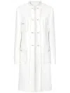 Dolce & Gabbana Wool Tweed Coat In Beige