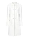 Dolce & Gabbana Wool Tweed Coat In Cream