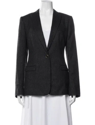 Pre-owned Dolce & Gabbana Wool Tweed Pattern Blazer In Blue