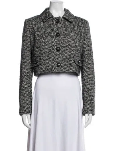 Pre-owned Dolce & Gabbana Wool Tweed Pattern Blazer In Multi