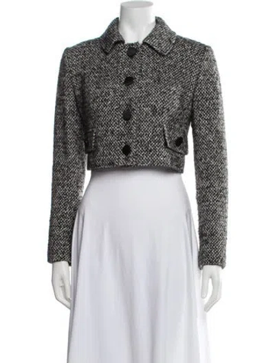 Pre-owned Dolce & Gabbana Wool Tweed Pattern Blazer In Multicolor