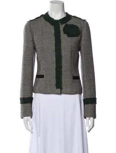 Pre-owned Dolce & Gabbana Wool Tweed Pattern Evening Jacket In Multi