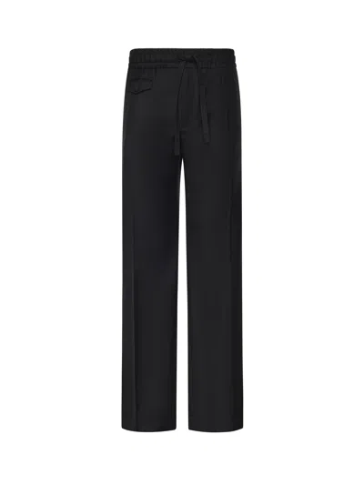 Dolce & Gabbana Wool Twill Jogging Pants In Black