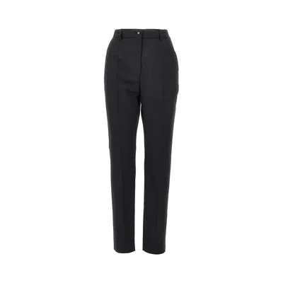 Dolce & Gabbana Wool Twill Pants In Black