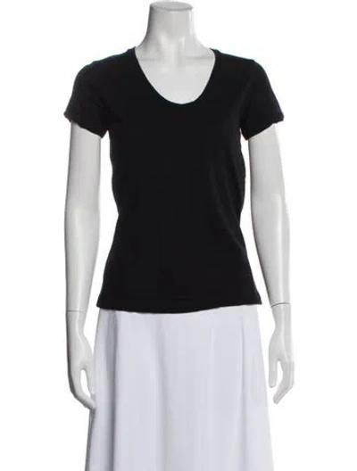Pre-owned Dolce & Gabbana Wool V-neck T-shirt In Black