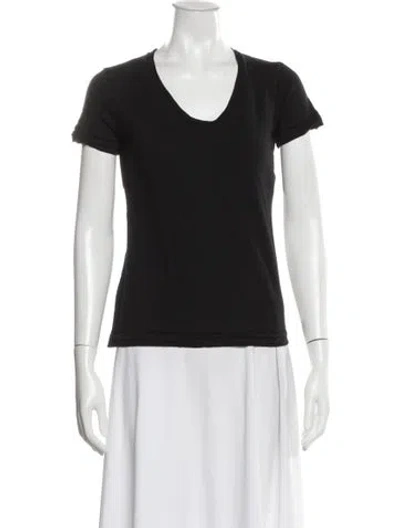 Pre-owned Dolce & Gabbana Wool V-neck T-shirt In Black