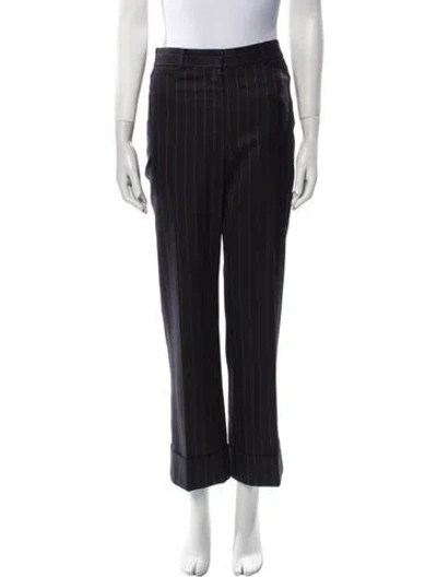 Pre-owned Dolce & Gabbana Wool Wide Leg Pants In Blue
