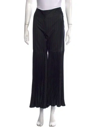 Pre-owned Dolce & Gabbana Wool Wide Leg Pants In Blue