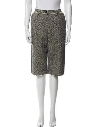 Pre-owned Dolce & Gabbana Wool Wide Leg Pants In Brown
