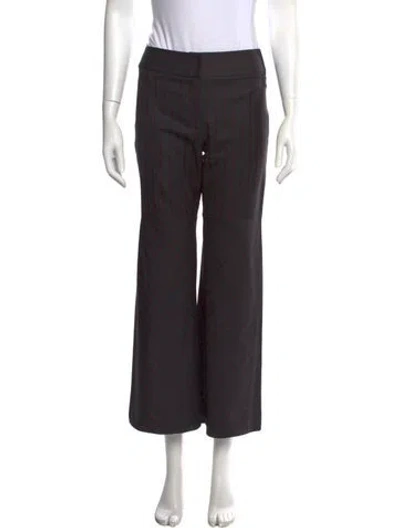 Pre-owned Dolce & Gabbana Wool Wide Leg Pants In Grey