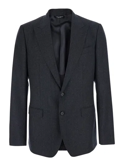 Dolce & Gabbana Wool-blend Blazer In Black