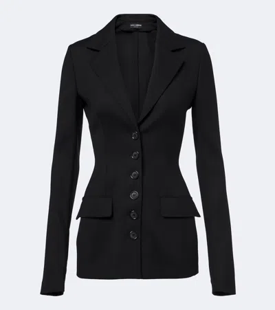 Dolce & Gabbana Wool-blend Blazer In Nero