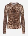 Dolce & Gabbana Leopard Print Cardigan In Animal Print