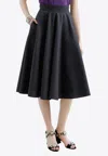 Dolce & Gabbana Woolen Midi Circle Skirt In Gray