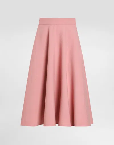 DOLCE & GABBANA WOOLEN MIDI CIRCLE SKIRT
