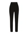 Dolce & Gabbana Striped Tailored High-waist Trousers In Black