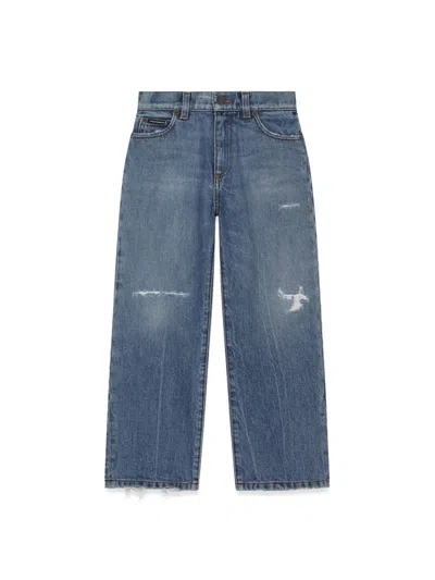 DOLCE & GABBANA WORN EFFECT JEANS