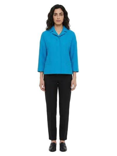 Dolce & Gabbana Woven Cotton Shell Jacket In Blue