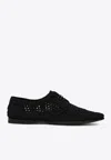 Dolce & Gabbana Black Lace-up Shoes With Woven Design In Black