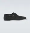 Dolce & Gabbana Black Lace-up Shoes With Woven Design In Black