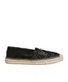 Dolce & Gabbana Calfskin Espadrilles In Black