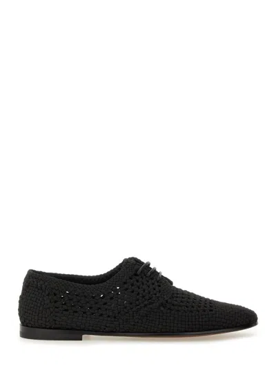 DOLCE & GABBANA DOLCE & GABBANA WOVEN FABRIC "DERBY" SHOE