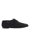 Dolce & Gabbana Black Lace-up Shoes With Woven Design In Black