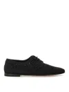 Dolce & Gabbana Men Black Woven Dress Shoes, 8 Luxury Lace Ups & Dress Shoes For Men Darveys In Black