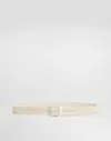 Dolce & Gabbana Woven Leather Belt In Beige