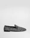 Dolce & Gabbana Woven Two-tone Leather Loafers In Multicolor