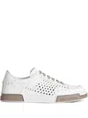 Dolce & Gabbana Men Mesh Panel Sneakers In Weiss