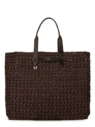 Dolce & Gabbana Dolce&gabbana Adamo Raffia Shopper Bag In Brown