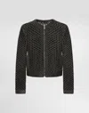 Dolce & Gabbana Woven Nappa-leather Jacket In Black