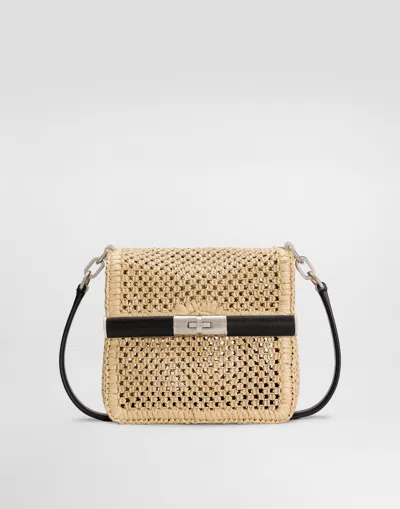 Dolce & Gabbana Woven Raffia Bag In Multicolor