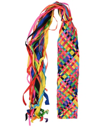 Pre-owned Dolce & Gabbana Woven Ribbon Belt (authentic Pre-loved) In Multi