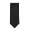 Dolce & Gabbana Woven Silk Tie In Black