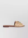 Dolce & Gabbana Woven Texture Slip-on Sandal In Brown