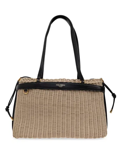 DOLCE & GABBANA WOVEN TOTE BAG