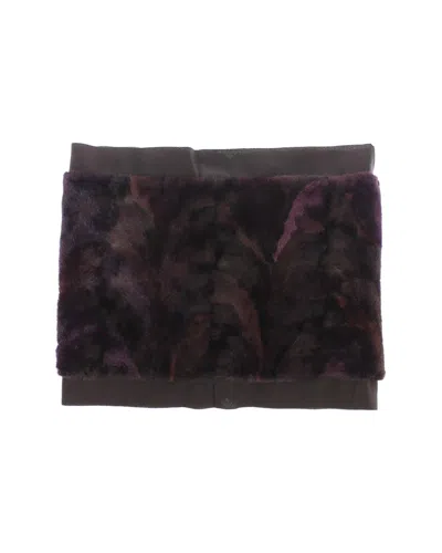 Dolce & Gabbana Purple Mink Fur Scarf Foulard Neck Wrap